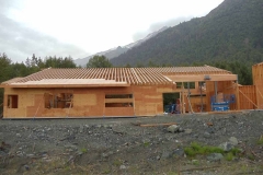 Construction update photo from the river side of the building. 8-17-13