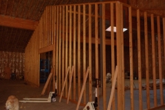 Replica clan house interior wall framed. 1-25-14