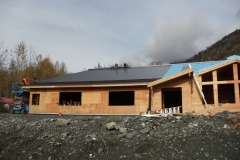 The metal roofing installation has begun on the south face of the JKCHC 10-6-13
